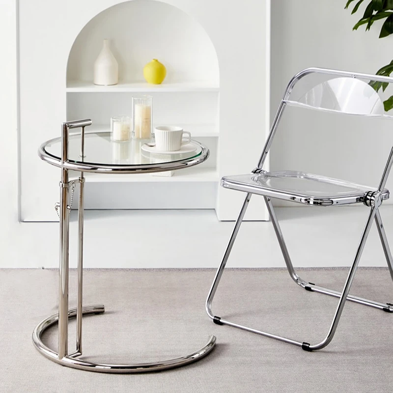 
Modern Transparen Glass Plastic Dining Table and chairs Sets for Coffee Room Furniture with metal frame 