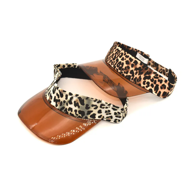 2024 hot selling leopard print japan korea style sun protection breathable shading summer spring gorras visor hat for women