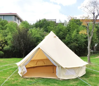 4 season china outdoor camping glamping products 3m 4m 5m 6m 7m Canvas mongolian Tent Factory Manufacturer Bell Tent yurt