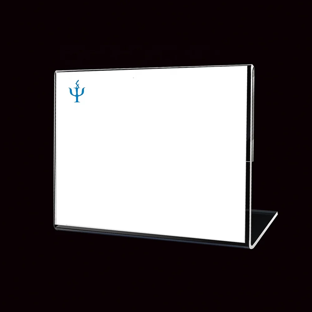 2023 wholesale L-shape clear A4 A5 A6 acrylic menu holder