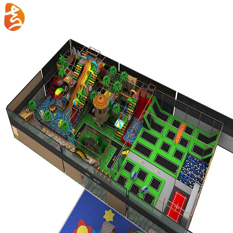 Custom commerical big professional indoor Playground trampoline park equipment price Kids and Adult Ninja Warrior Obstacle Cours