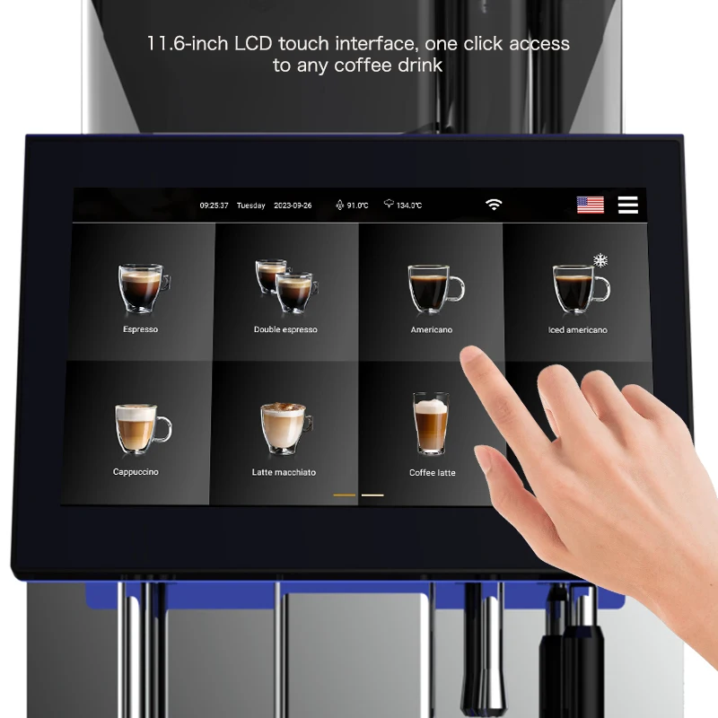 Cafe Countertop Heavy Duty Professional Coffee Maker Industrial Fully Automatic Coffee Machine