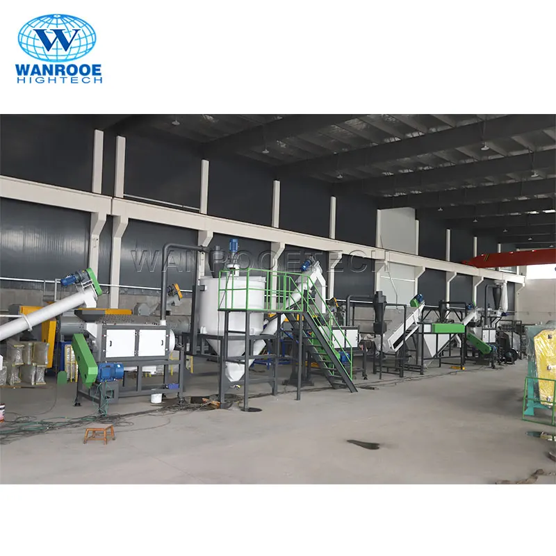 100-3000kg/h Plastic Recycling Line PET Flakes Bottle Washing Line
