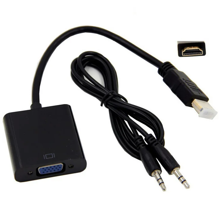 Gold Plated 1080P  male to vga 15PIN female adapter converter cable displayport DP to vga