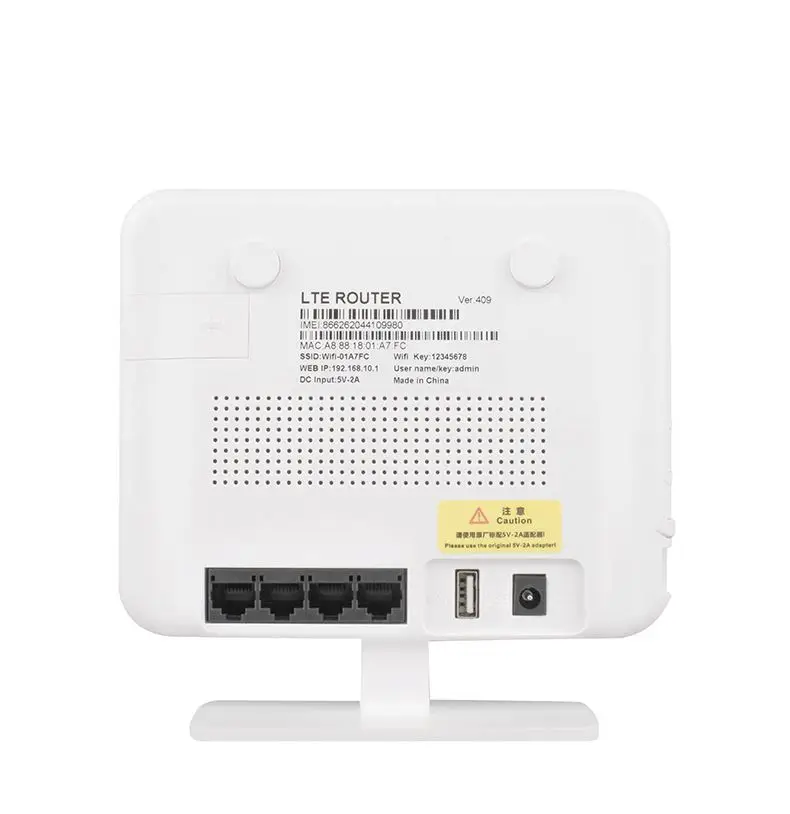 VOIP/VOLTE 300Mbps B1/B2/B3/B4/B5/B7/B8/B12/B17/B18/B19/B20/B25/B26/B28 4G LTE Wireless CPE Router