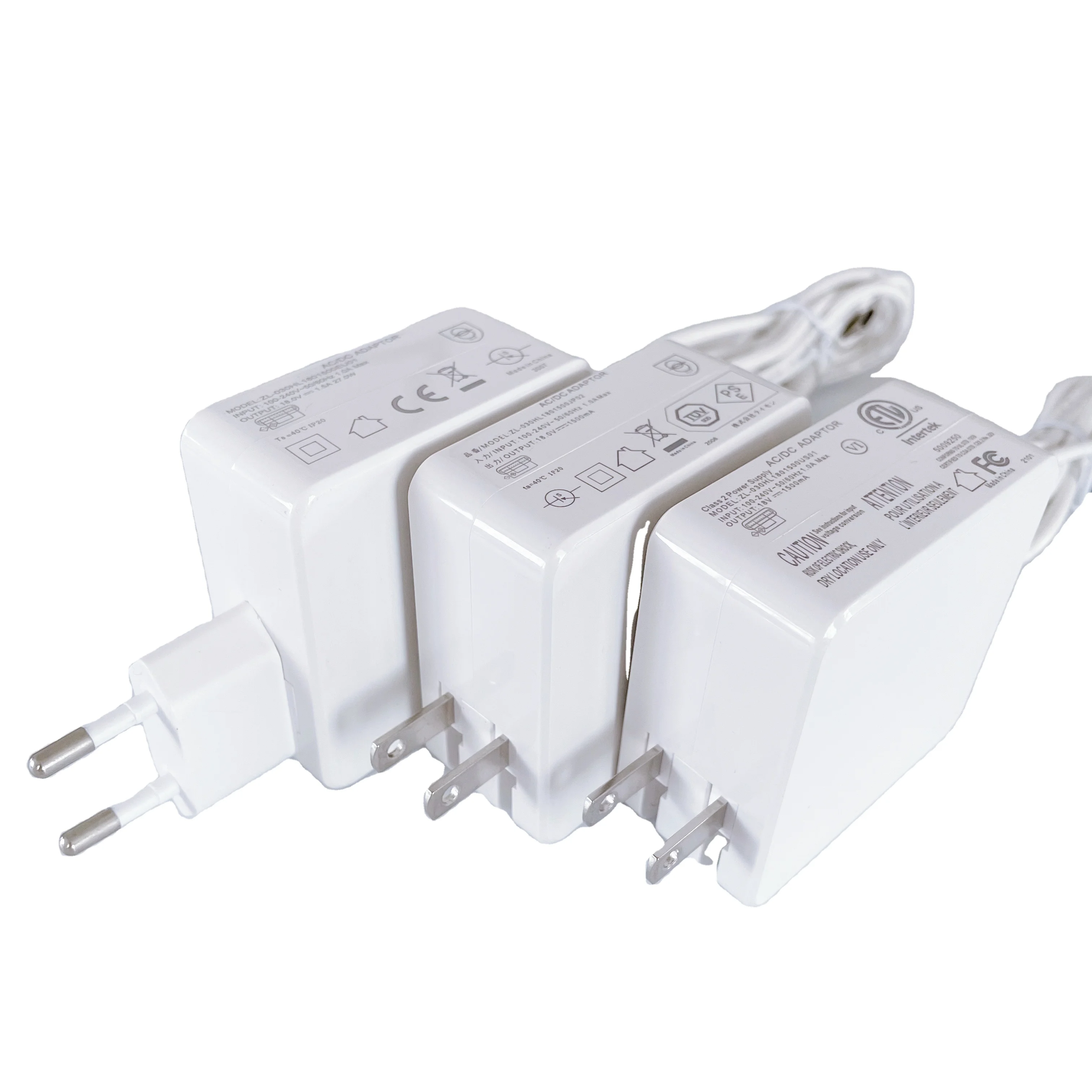 AC Wall Plug to DC  plug in  EU  18V 2A 36W  Swithing   Power Adapter