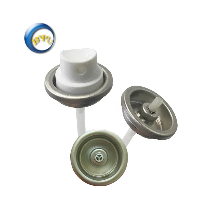 Three hole chamber aerosol valve with aerosol actuator for cleaning agent for aerosol cans by BYU