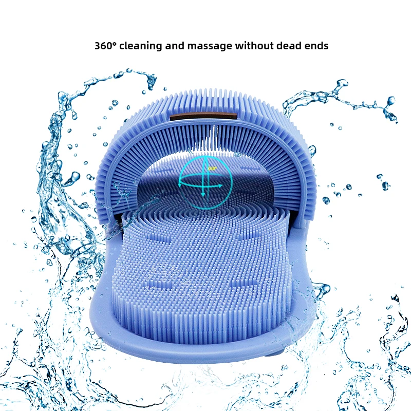 Factory wholesale Silicone Bathroom Foot Scrubber Spas Massage Exfoliating Cleaning Slipper foot scrubber shower mat