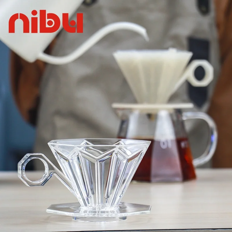 Nibu Customization Hand Brewing Coffee Tool Cone V Shape Coffee Dripper Filter Strainer Coffee Filter Cup