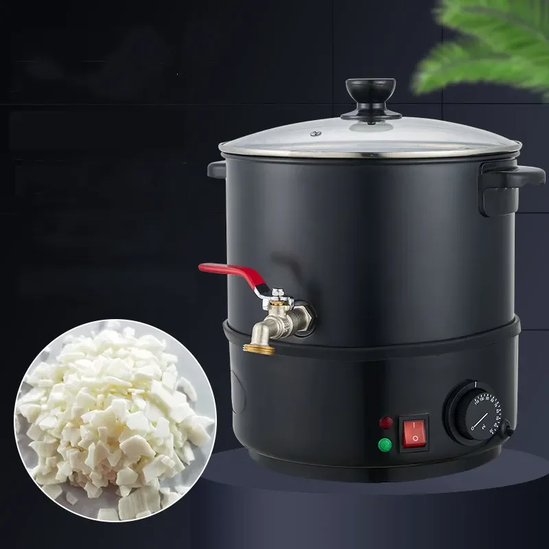 6L 8L 10L 16L Stainless Steel Wax Melting Knob Control Temperate Indicator Light Heat Insulation Wax Melting Pot Wax Machine