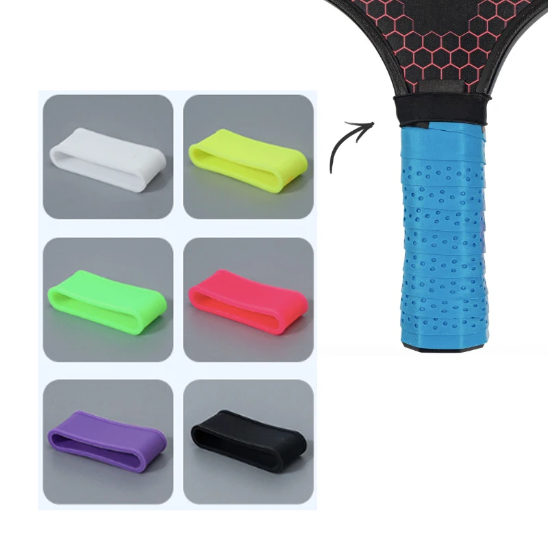 Small Flat Stretchy Silicone Rubber Ring Racquet Pickleball Paddle Grip Band Ring