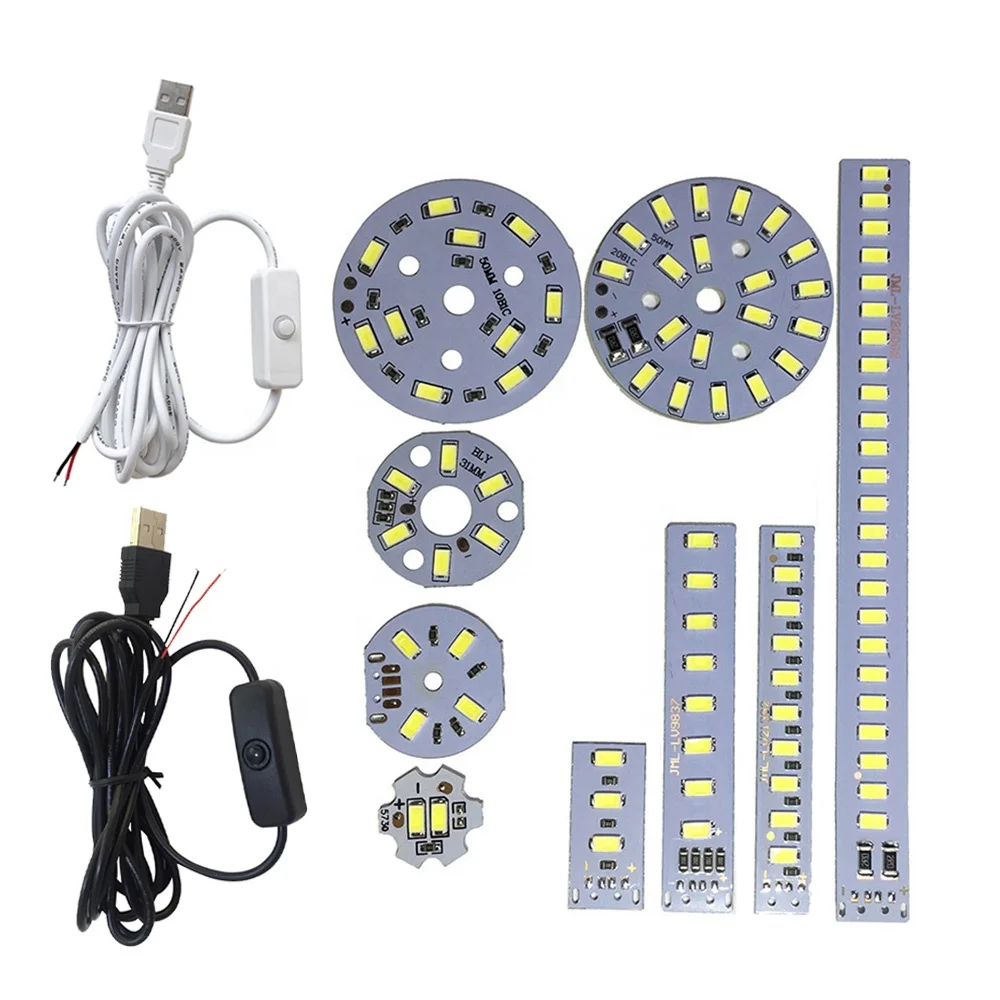 DC5V Dimmable LED Chip 1W 5W 10W 30W Surface Light Source SMD 5730 LED Light Beads DIY White Warm White DIY Adjustable LED Bulb