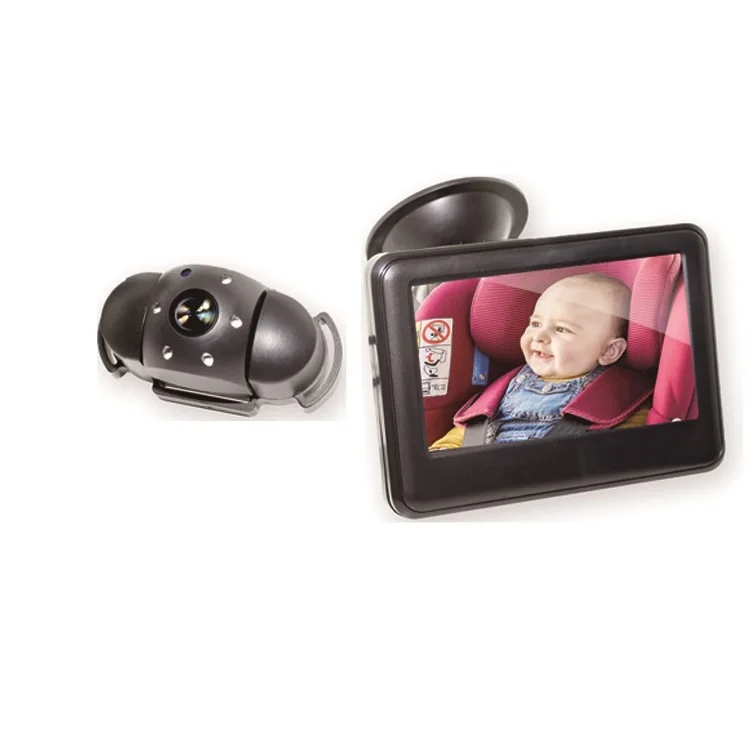 4.3 inches car video car mirrors with wire for baby