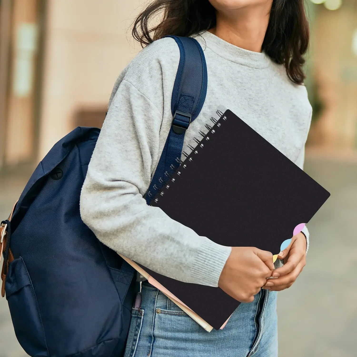 Spiral Journal Notebook Multi Subject Notebook College Ruled with Tabs Lined Journals with Dividers for School Office Supplies