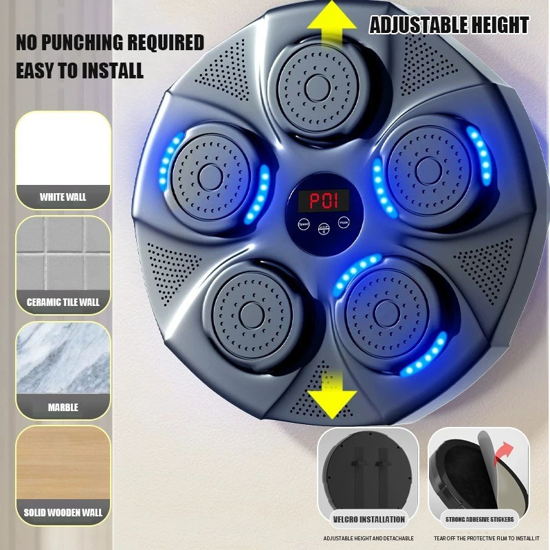 Factory Wholesale Home Wall Mounted Smart Electronic Game Training Punch Music Boxing Machine