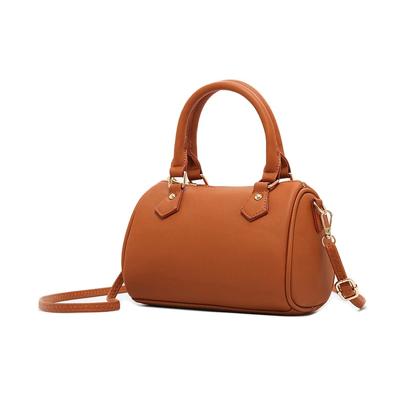 New Fashion Pu Leather Shoulder Boston Pillow Handbag Ladies Luxury Design Ladies Handbag Tote Leather Hand Bag for Women