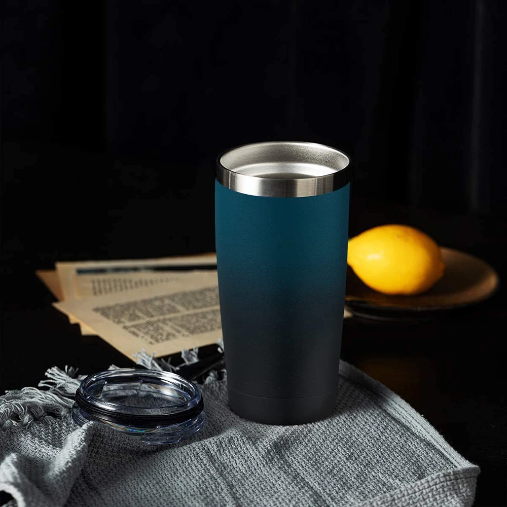 Custom 20oz double wall Vacuum Insulated Car Cup powder coated tumbler vacuum cup Thermal stainless steel coffee mug