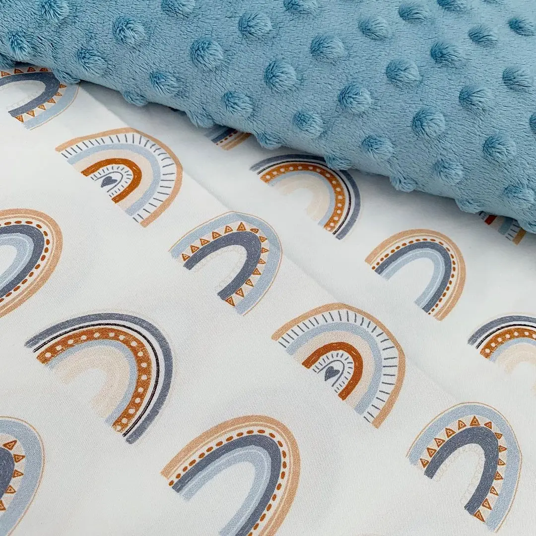 
Wholesale Custom Digital Polyester Cartoon Character Minky Blanket Pattern Crib Dot Print Baby Blanket 