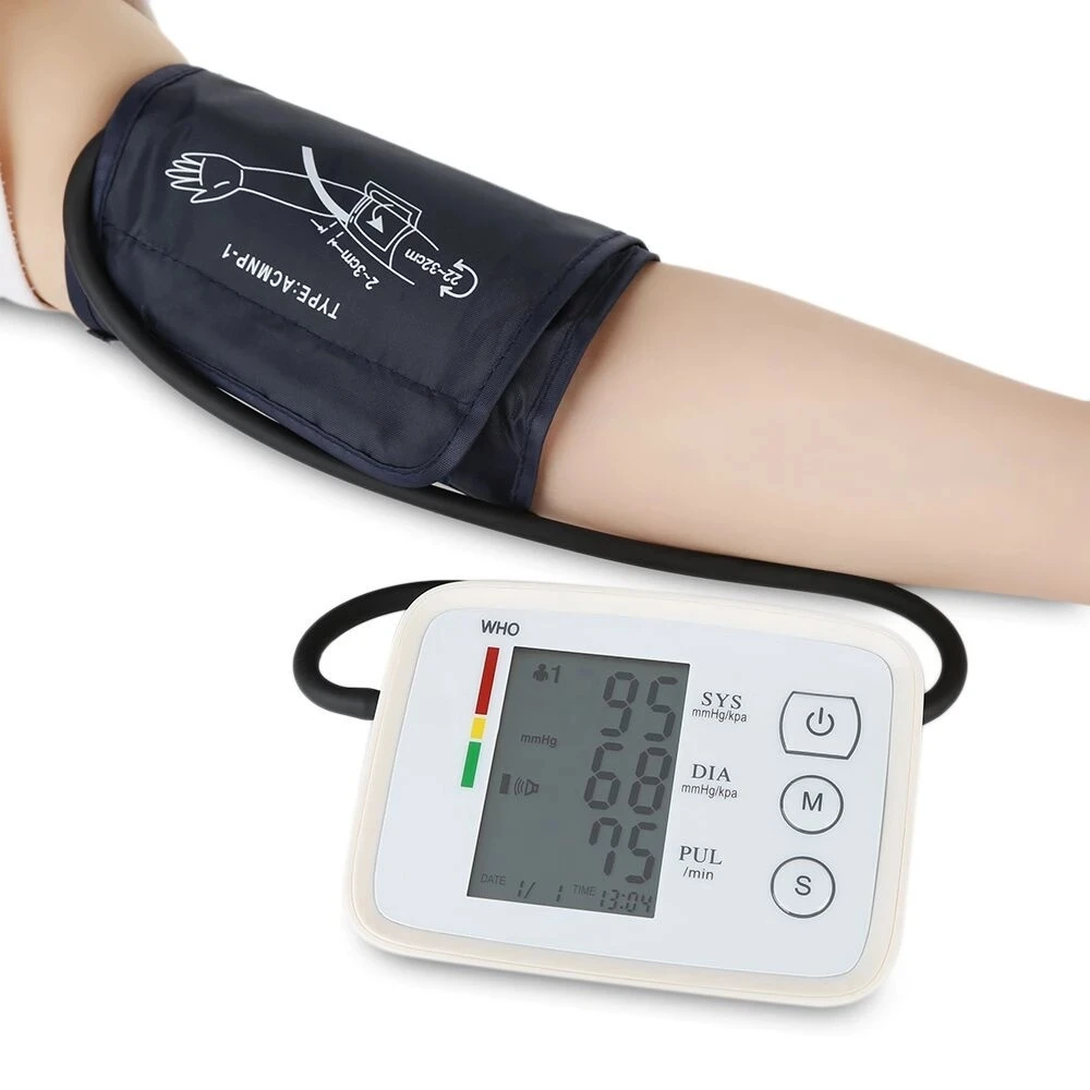 High Quality Digital Machine WHO Indicator BP Monitor Blood Pressure Monitor Tool with Clear LCD Display