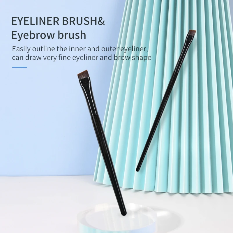 2024 Trending Makeup Tools Eyeliner Brush Ultra Fine Flat Shape Eyebrow Brushes with Thickness as Thin as Blade