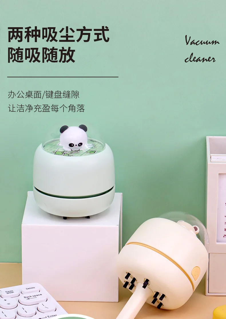 2024 YAOJI Portable Lightweight Cute Smart Desk Dust Sweeper Robot Vacuum Mini Cleaner For Office Computer Keyboard