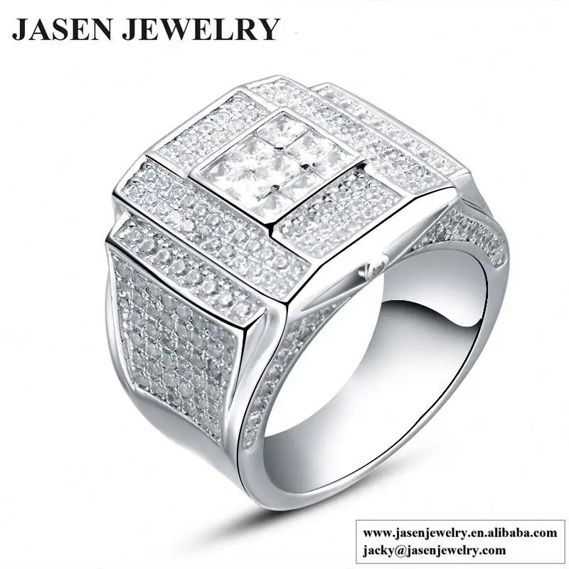 925 sterling silver 18k gold plated ring cubic zir multi stone arab silver ringsilver jewelry ring for man