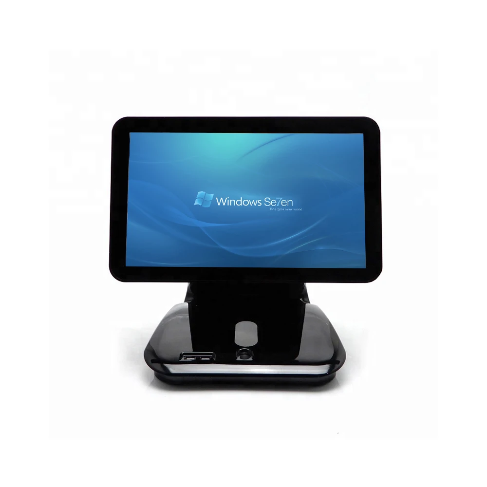 Compostech Wide Screen POS Capacitive 15.6 inch capacitive Touch Monitor EPOS For Restaurant With VFD POS Terminal