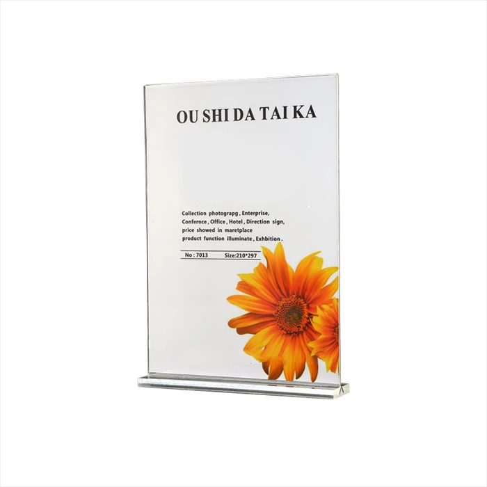 hotel bar restaurant drink list memo document poster holder acrylic plastic picture frame