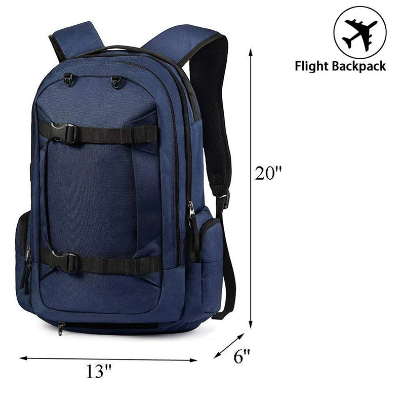 Skateboard Laptop Backpack Travel Anti Theft Business Backpack Slim School Backpack
