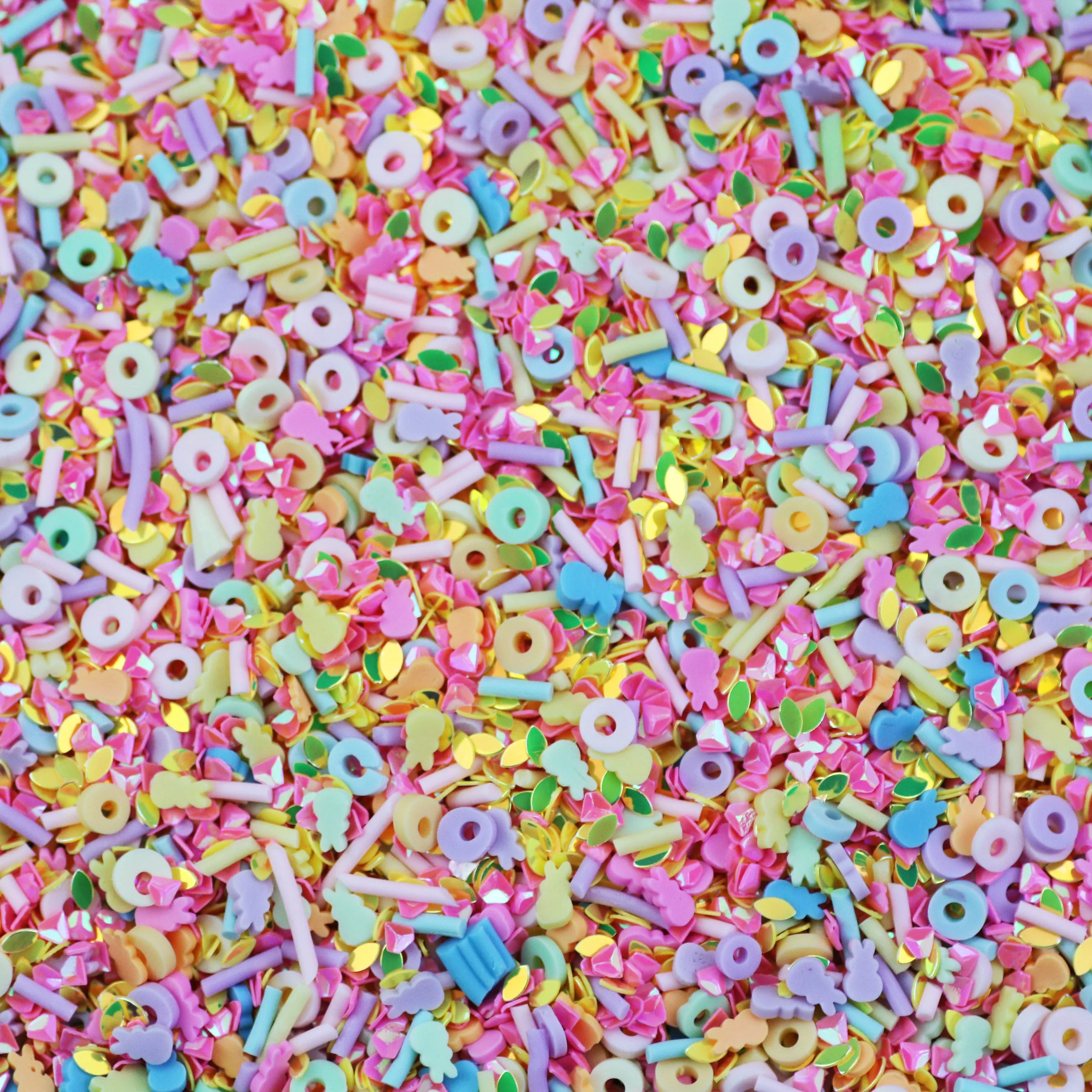 500 г белые яйца кролика цыплят тюльпаны пасхальные посыпки полимерной глины разбрызгивают Ломтики Для слайма