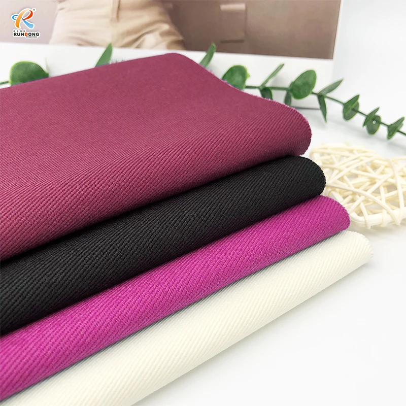 Rundong wholesale textile knitted poplin roll viscose spandex twill polyester  cotton twill canvas fabric