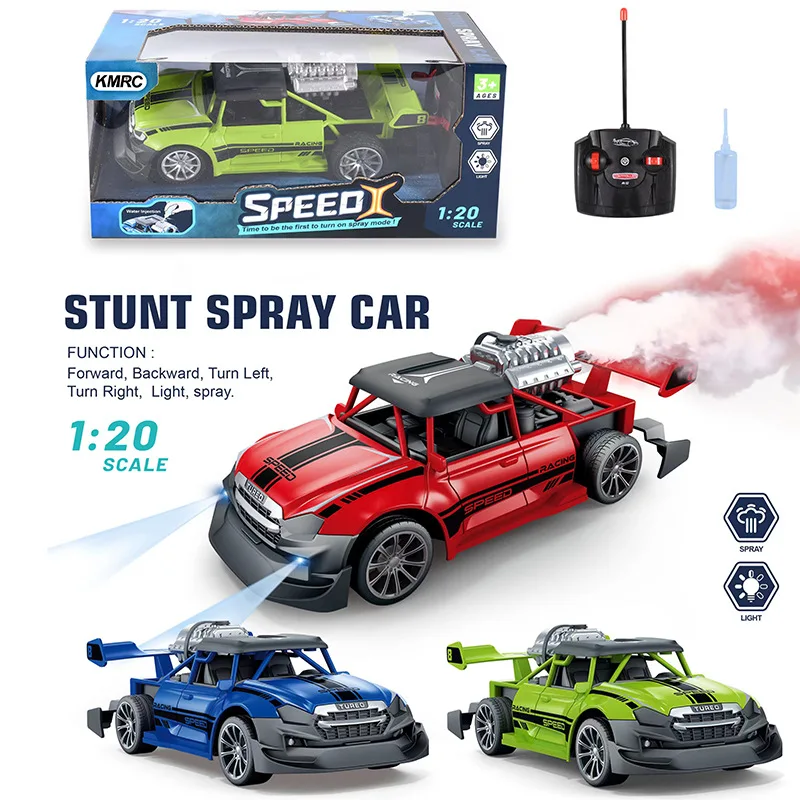 1:20 Spray RC Car Racing with Light Spray Remote Control Drift Car Toys Children Boys Gift 2.4G Kids High Speed Vehicles