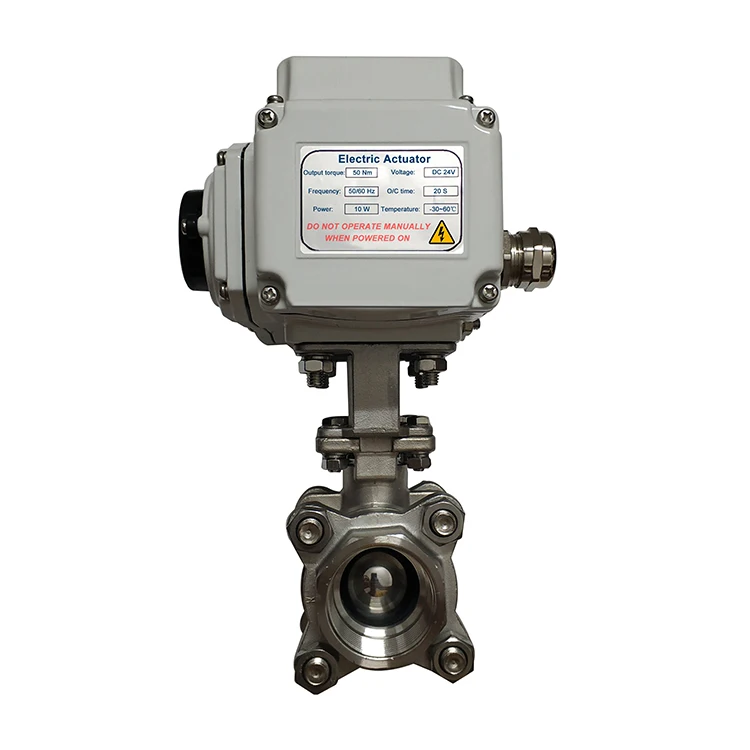  12V 24V DC 220V DN80/DN100 3 шт нержавеющая сталь вкл/выкл Тип 2 way Электрический поворотный моторизованной привод шаровой