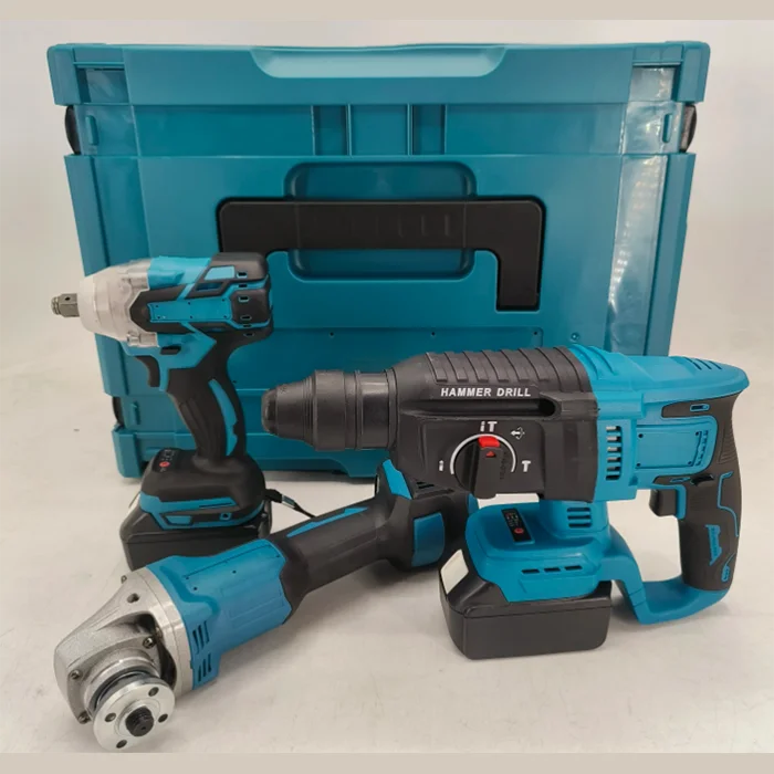 Industrial Combination Power Tools 4 Kit Tool Kit 20v Volt Cordless Drill Battery DIY