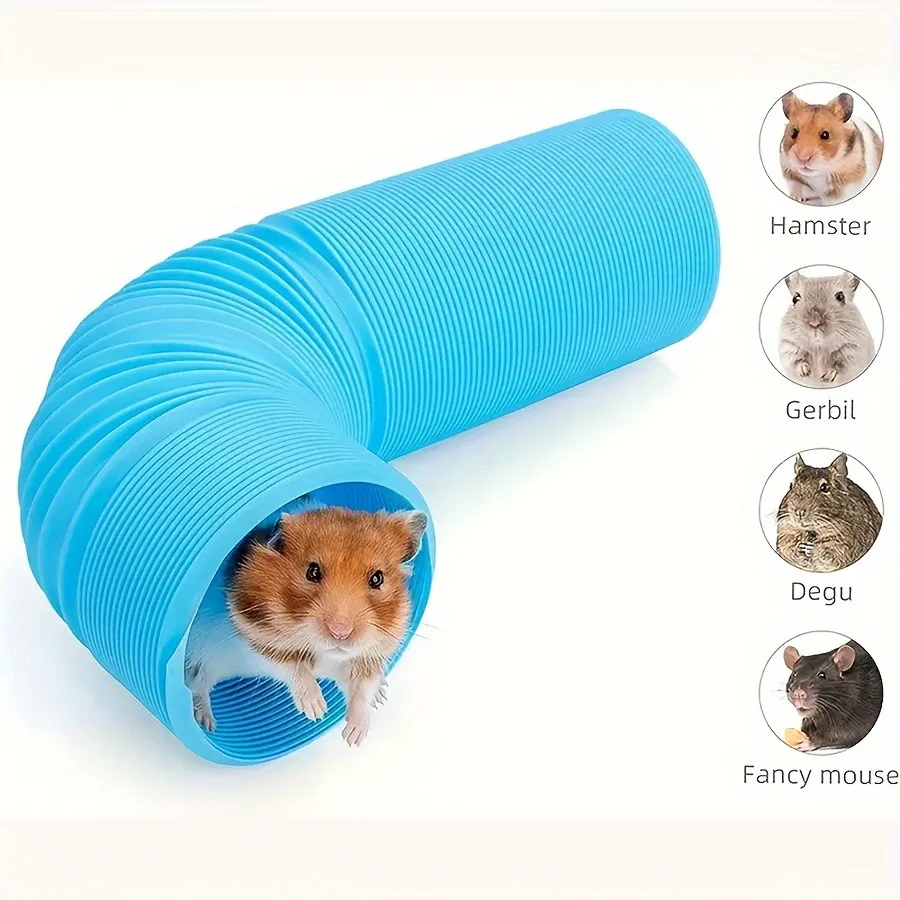 Small Pet Fun Tunnel Telescopic Pipe Guinea Pig Hedgehog Totoro Ferret Product Rat Toys Stretch Tube Hamster Game Pipeline