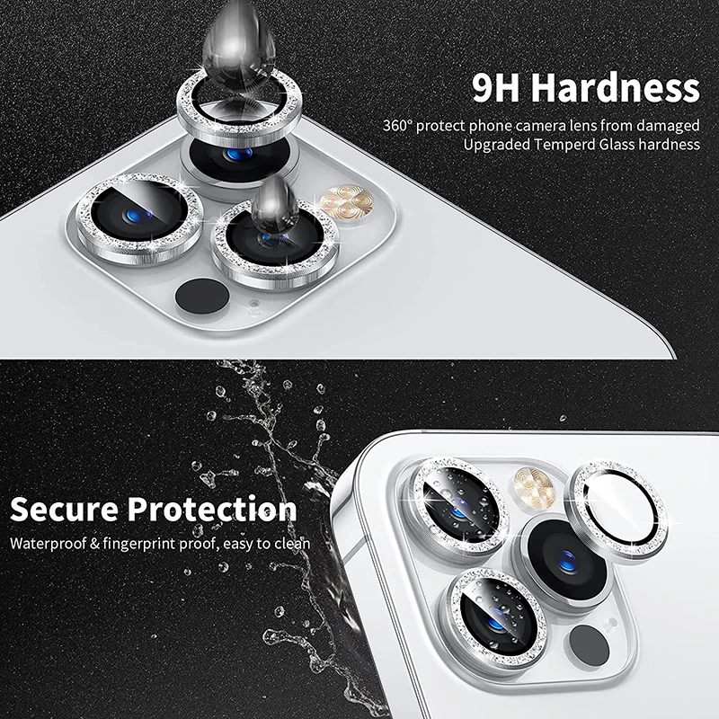 For Iphone 12 Mini Camera Lens Glass Screen Diamond Protector For Iphone 6 7 8 Plus 11 14 13 15 Pro Max Mobile Phone Lens Glass