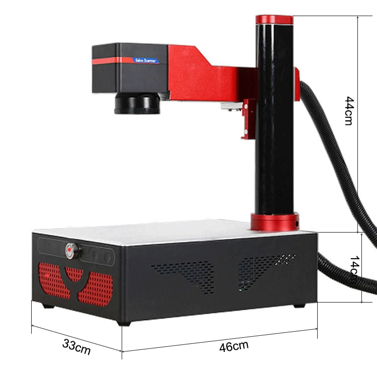 20w 30w mini fiber laser engraving machine metal silver marking machine