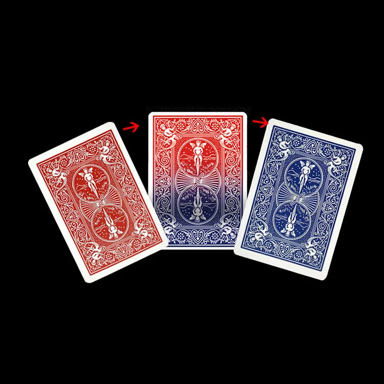 Professional Illusion Magic Card Red Card Change to Blue Card Magic Tricks Props Toy