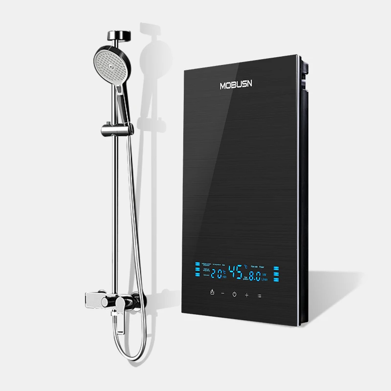 High end bathroom appliances shower stainless steel portable instant electric water heater