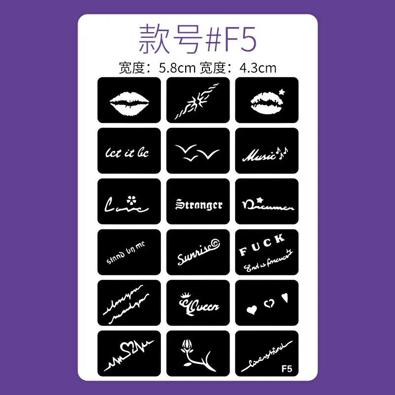 Tattoo Supplies Waterproof Body Art Paints Design for Women Men Temporary Tattoo Stencil for Tattoo Juice Ink Template Sticker