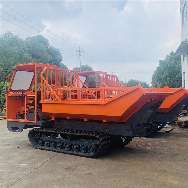 Mini track loader crawler dumper with palm oil fruits grapple