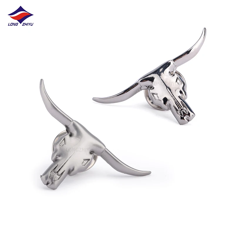 Longzhiyu metal suit lapel pin maker custom cool animal company lapel pins wholesale school shirt badge pin
