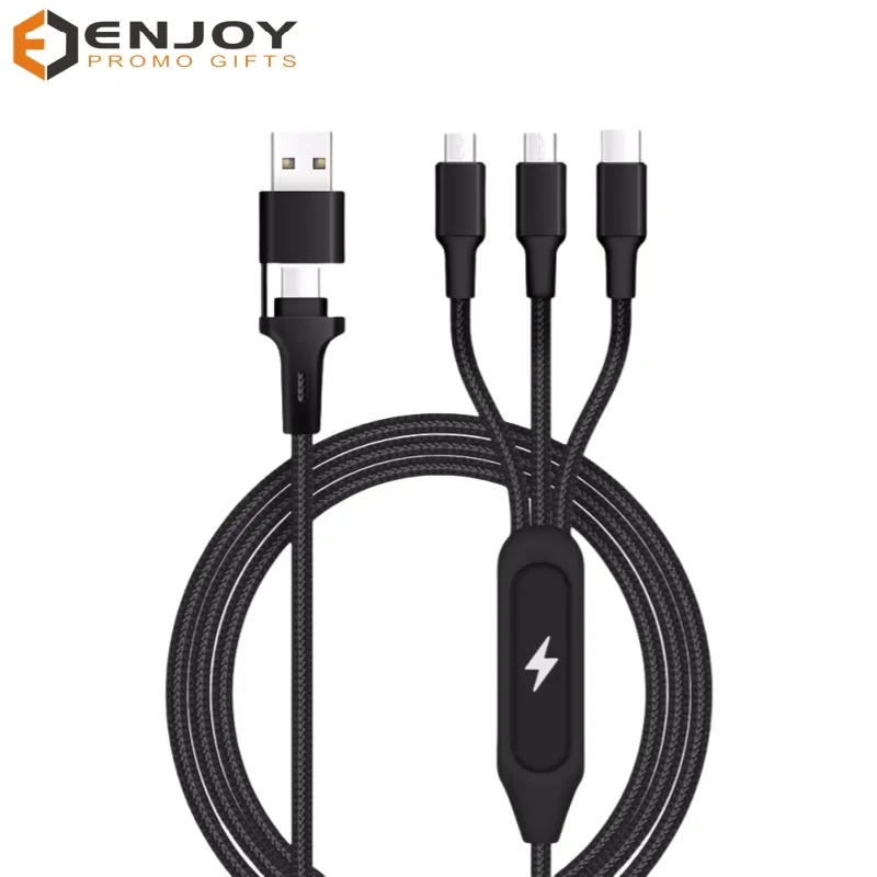 Promotional & Business Gifts  New Product Ideas Gift Items 5 in1 nylon charging cable.