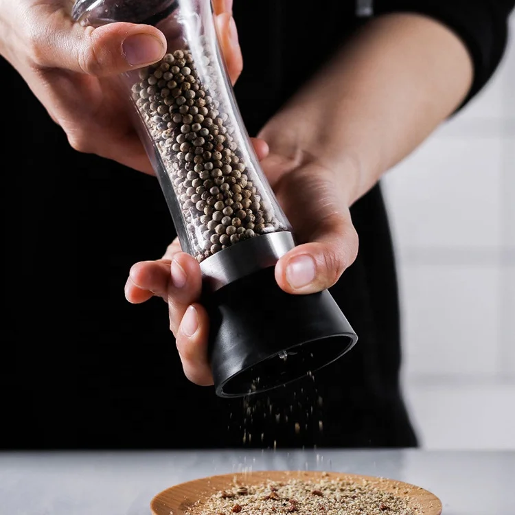 New Mechanical 150ml Manual Pepper Grinder Customized 180ml Stainless Steel Pepper Mill Kits