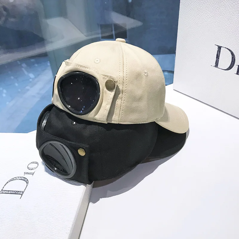 New stylish sunglasses baseball cap personality brand cool unisex aviator sunglasses hat with sunglasses baseball cap