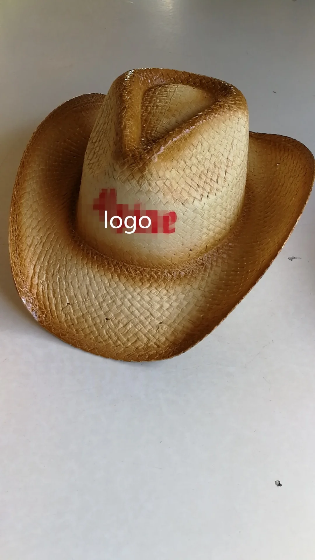 Поставка с завода 2021, заводская цена, цветная Классическая бумажная соломенная ковбойская шляпа с принтом и индивидуальным логотипом