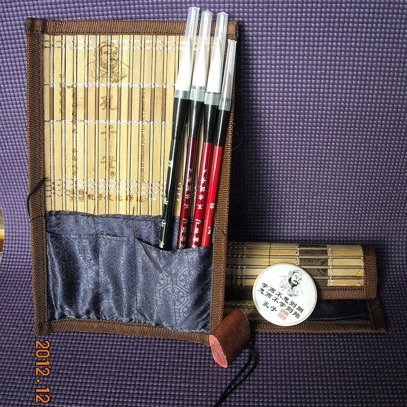 Cheap Wholesale Entry-Level Writing Calligraphy Brushes Hardcover Edition 8Pcs Chinese Calligraphy Brushes Sets For Students