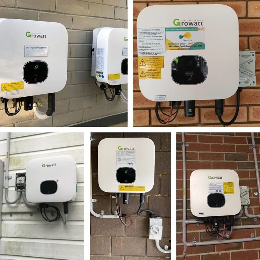 Growatt WIT 50kw 100kw 3 phase Hybrid Inverter Solar Inverter With Mppt Controller Battery All In One Ups System Industry