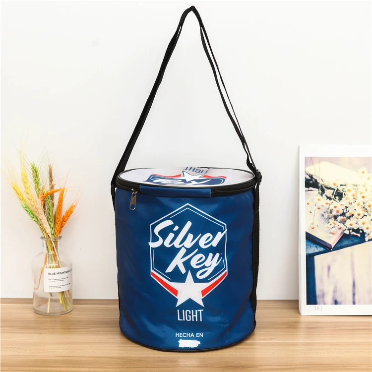 Washable Wine Bottle Cooler Tote Bag Cylinder Portable Insulated Bag