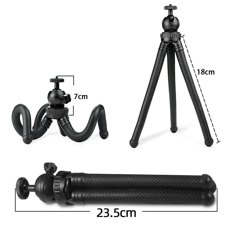 mini pocket Silicone Flexible mini tripod selfie stick holder Action camera stents Camera cell Phone Tripod mount with remote